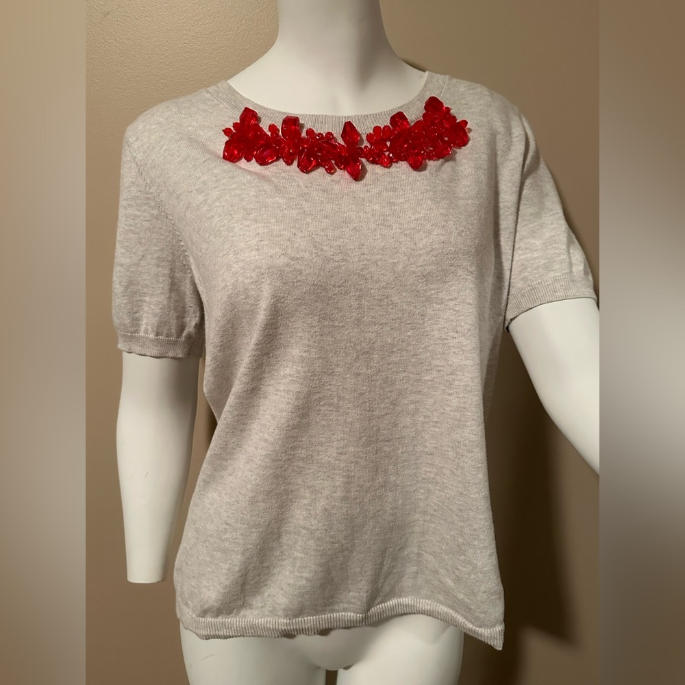 Carol Anderson by Invitation CAbi Women's Rock Candy Shell Sweater Size Medium